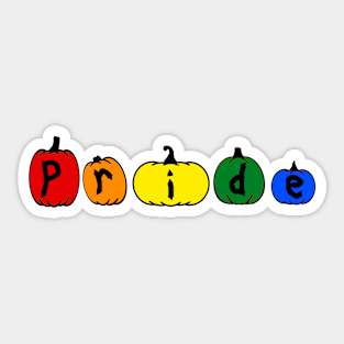 "Pride" Rainbow Pumpkins Sticker